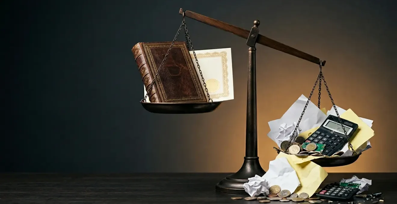 Professional photograph illustrating the hidden financial consequences of inadequate regulatory compliance advice for businesses