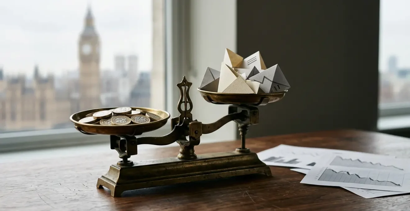 A conceptual representation of portfolio rebalancing and financial uncertainty facing UK investors