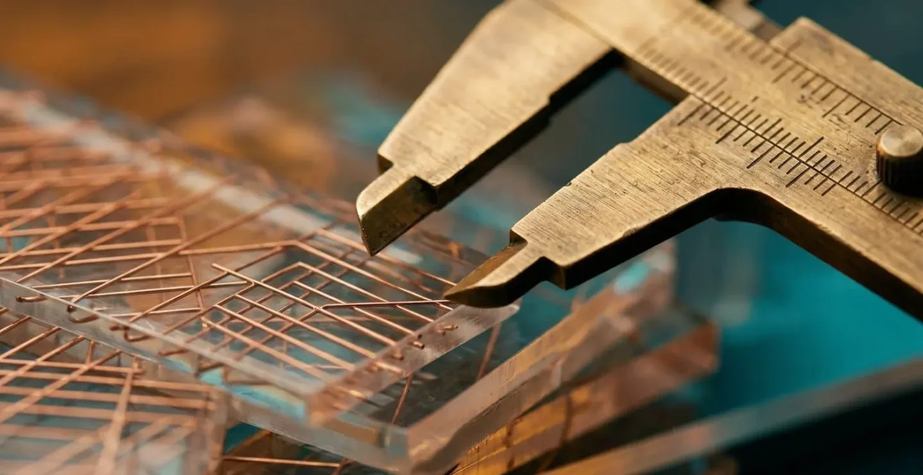 Macro close-up of financial measurement tools showing precision and detail