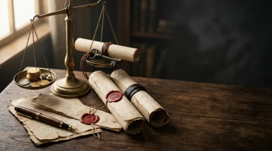 Financial planning documents and estate protection concept with strategic planning elements