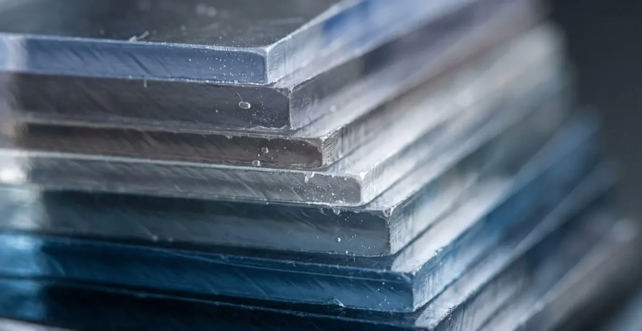Abstract representation of layered tax obligations through stacked transparent sheets creating cumulative effect