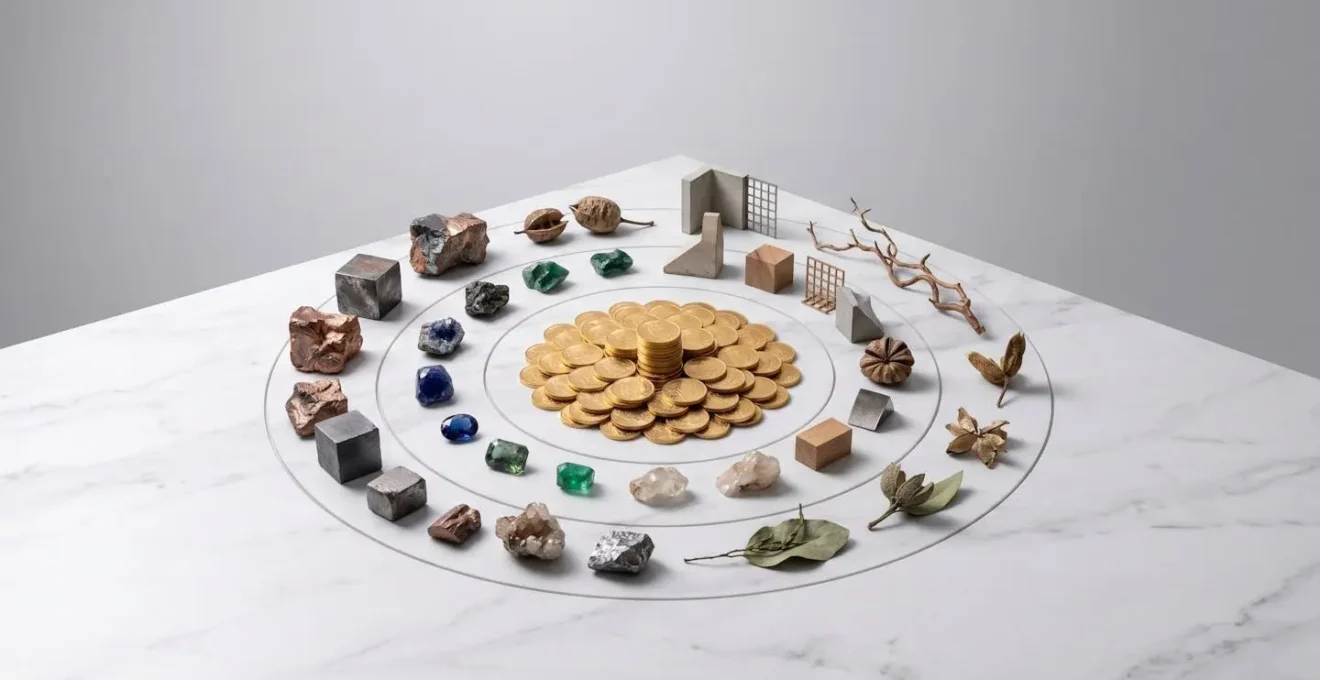 Core-satellite investment strategy visual representation with diversified asset allocation