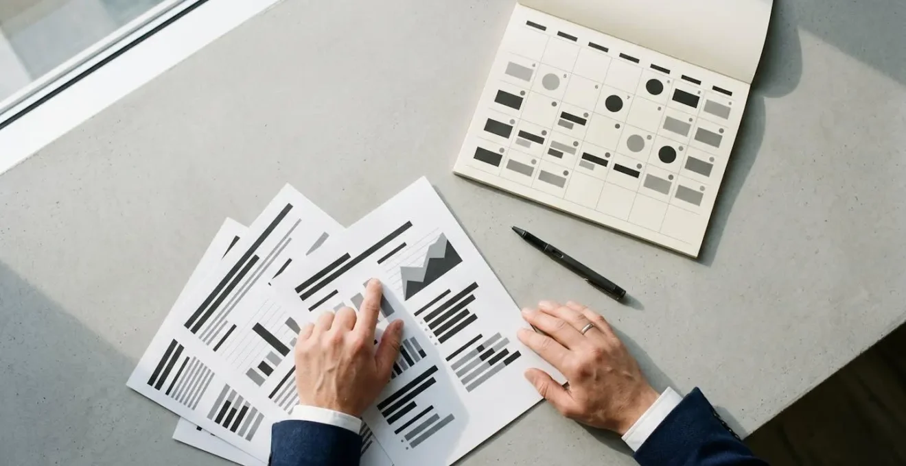 Hands reaching for calendar and financial documents showing time-sensitive decision