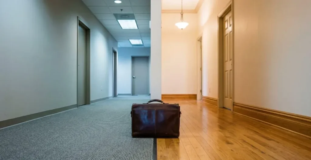 Environmental photograph depicting the conceptual boundary between personal and business expenses in professional settings